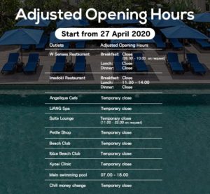 adjust opening hours